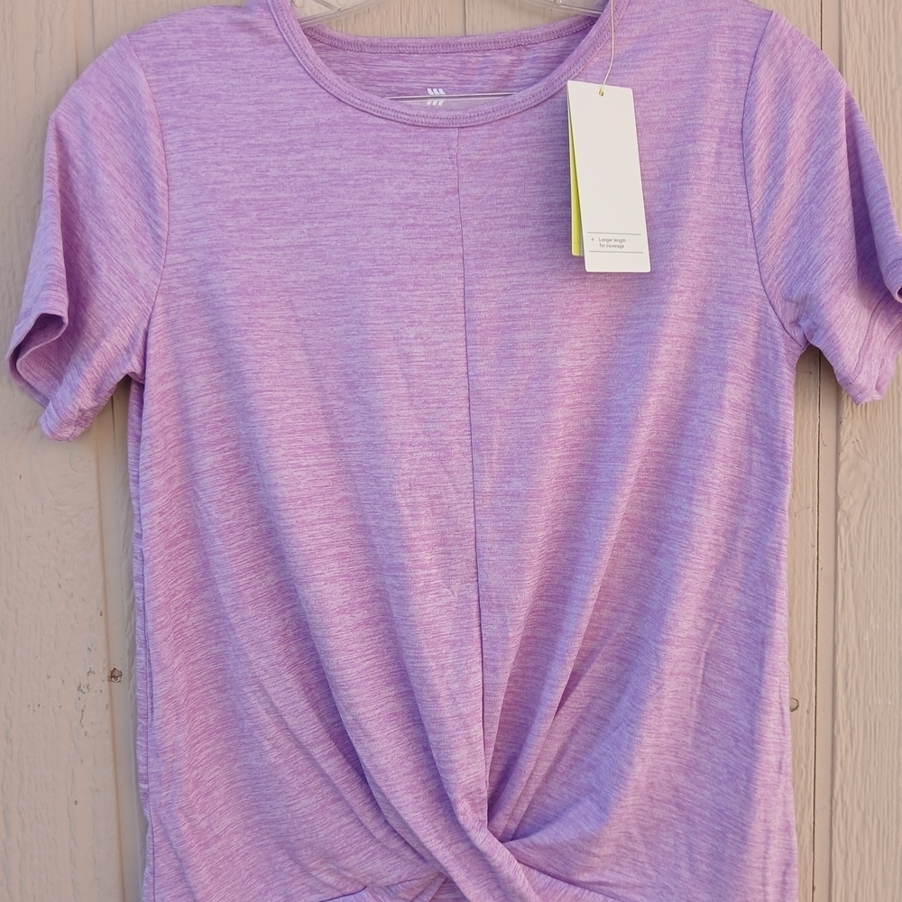 All in Motion Lavender Twist-Front Tee